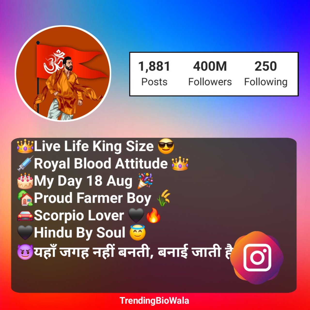 Instagram Bio Brahman
