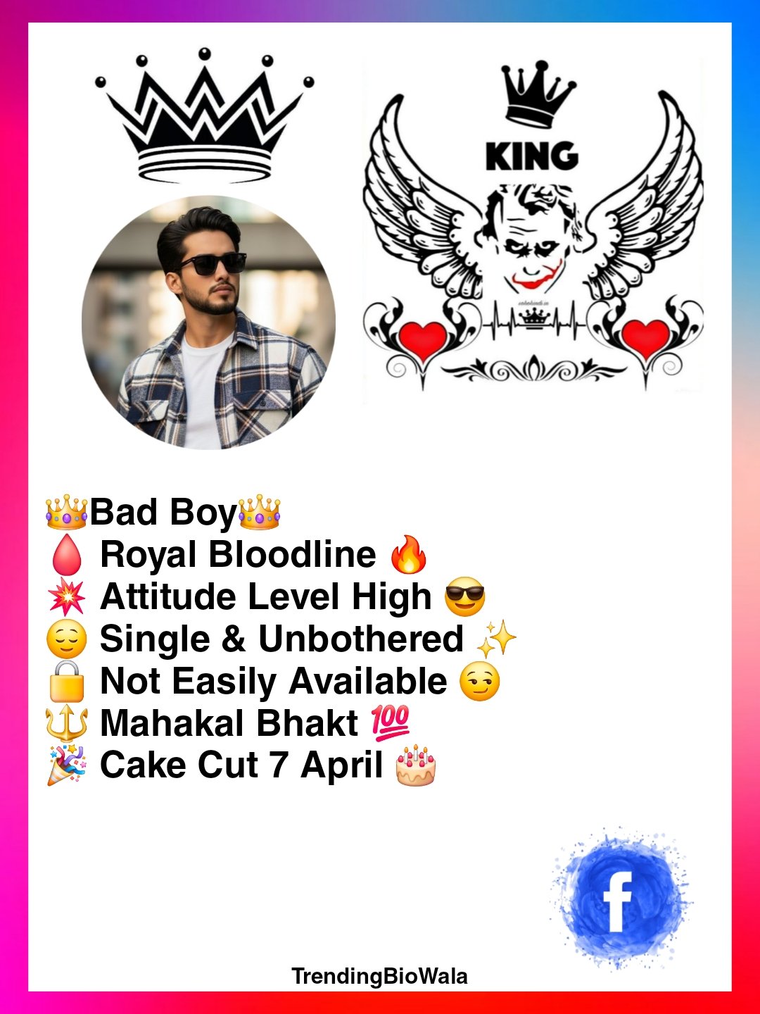 Facebook Stylish Bio For Boy