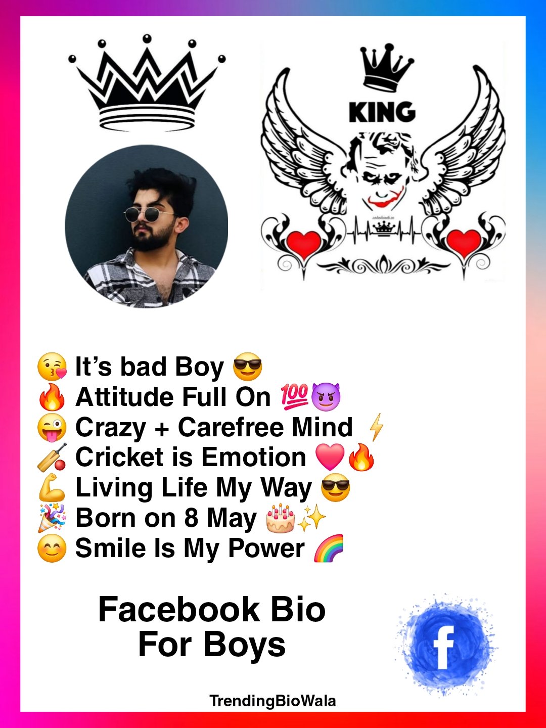 Facebook Bio For Boys