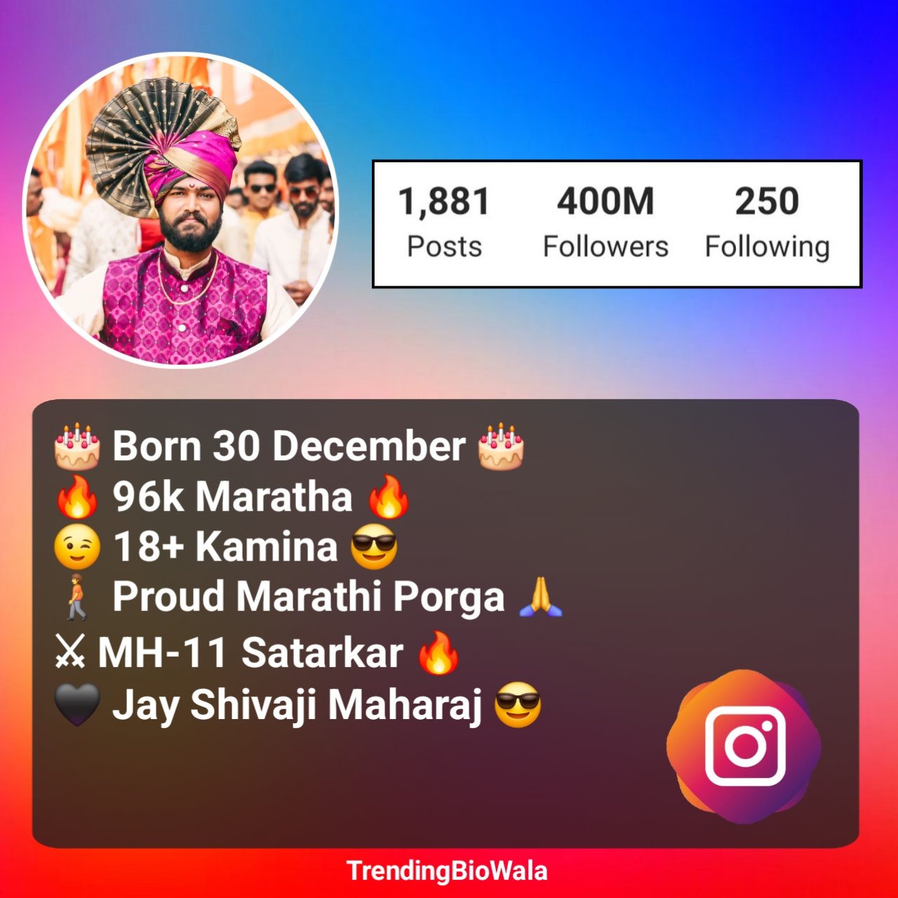 Attitude Instagram Bio in Marathi