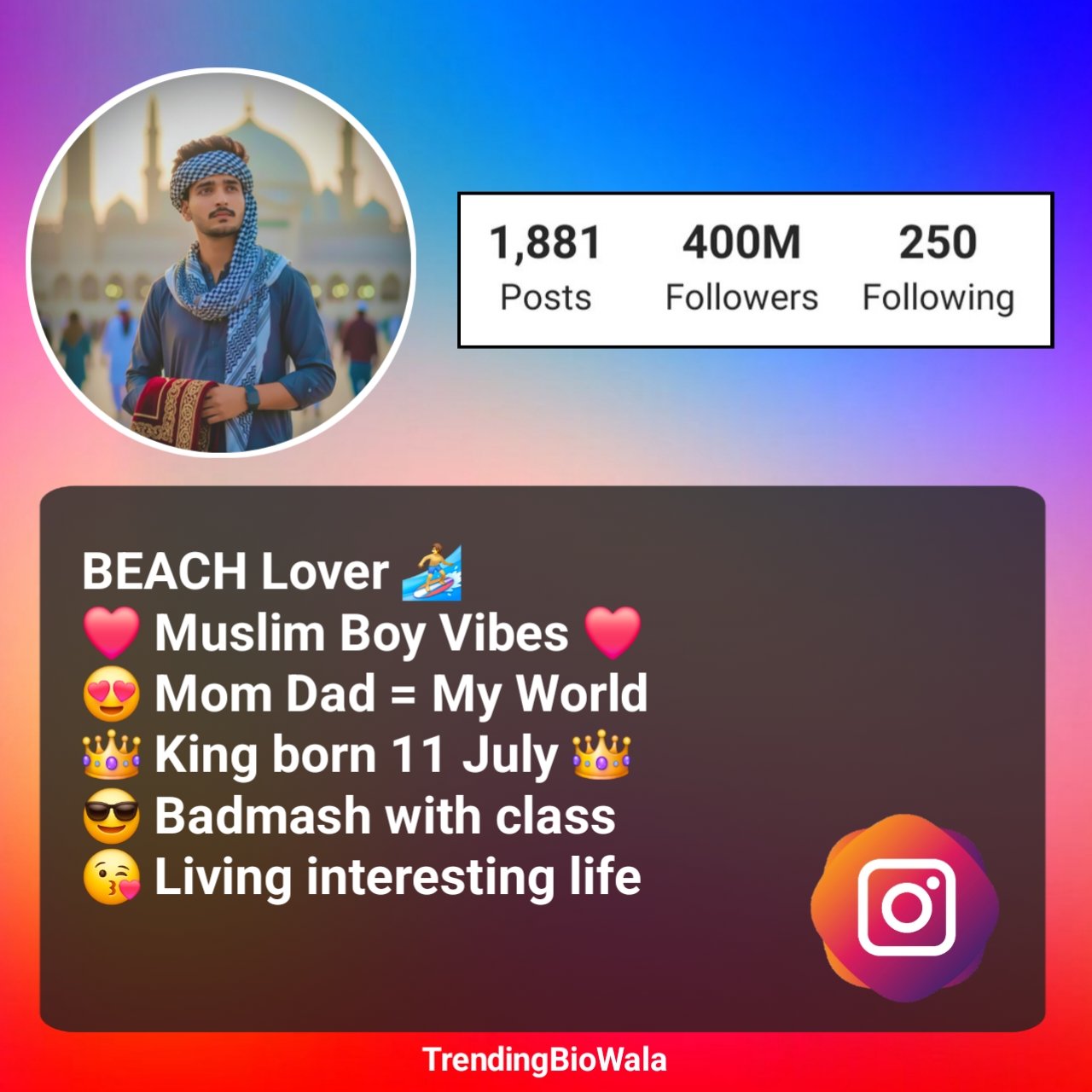 Instagram Bio For Muslim Boy