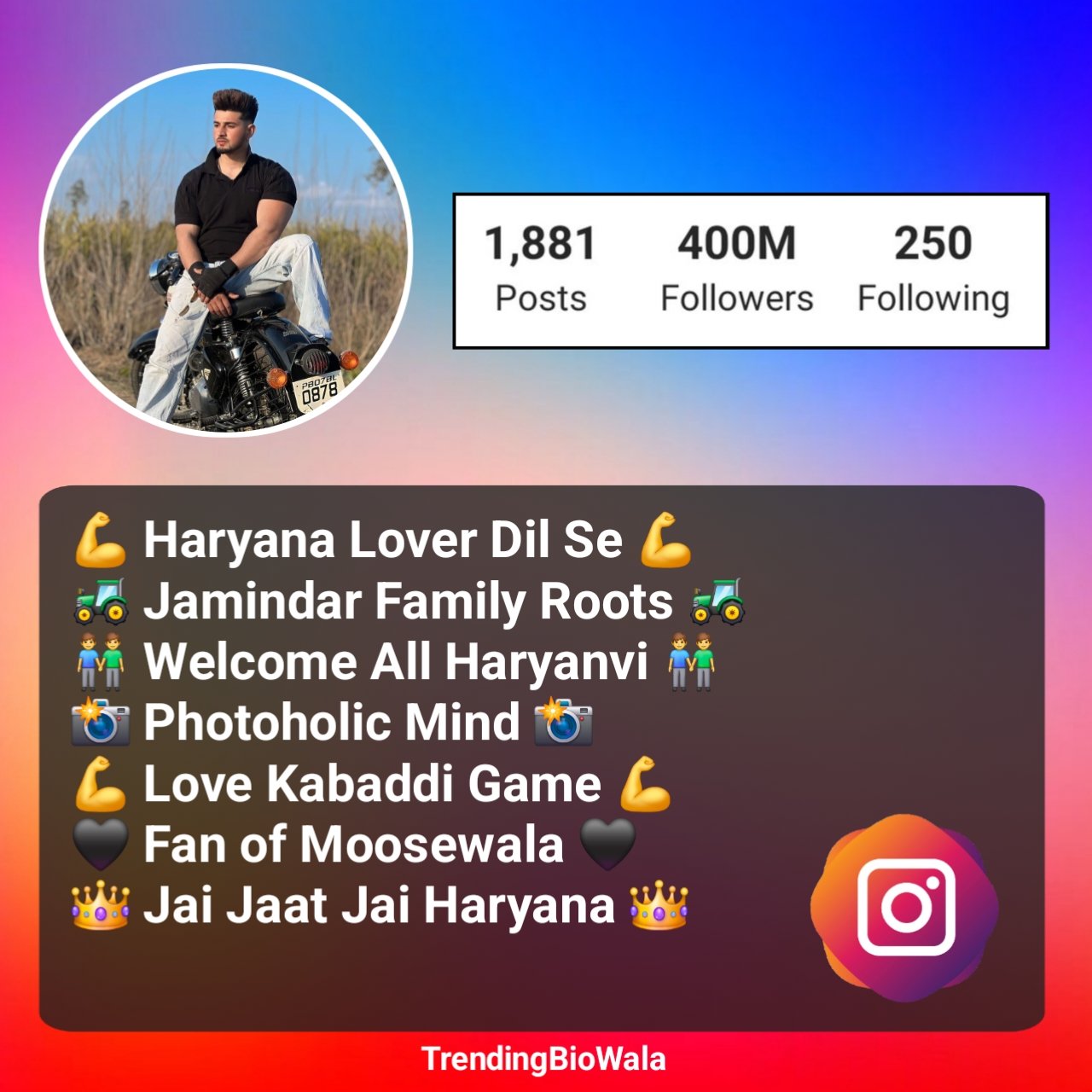Jaat Bio For Instagram For Boy
