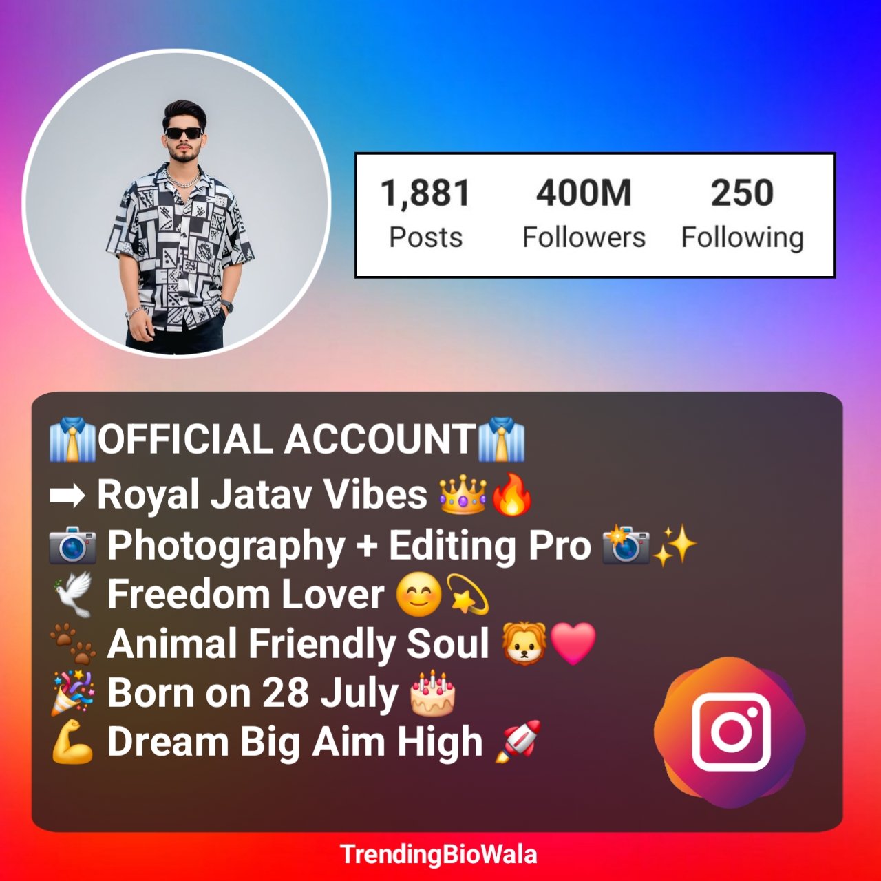 Jatav Bio For Instagram With Emoji