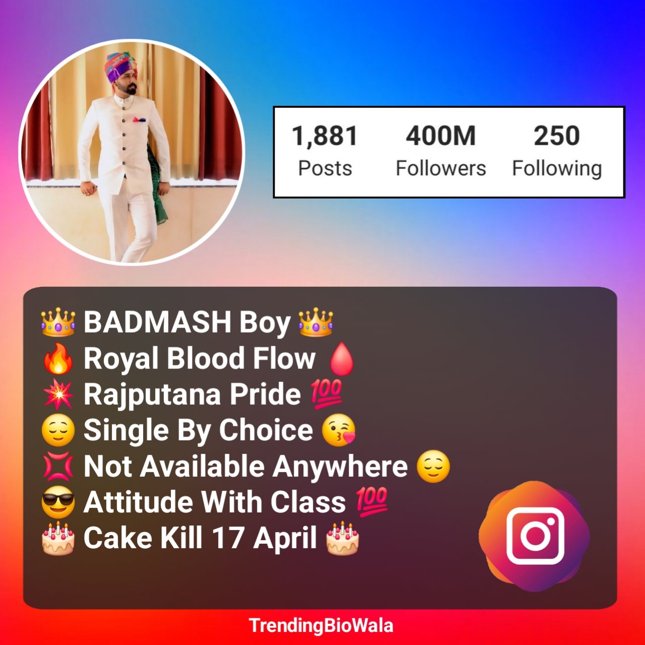 Rajput Bio For Instagram For Boy