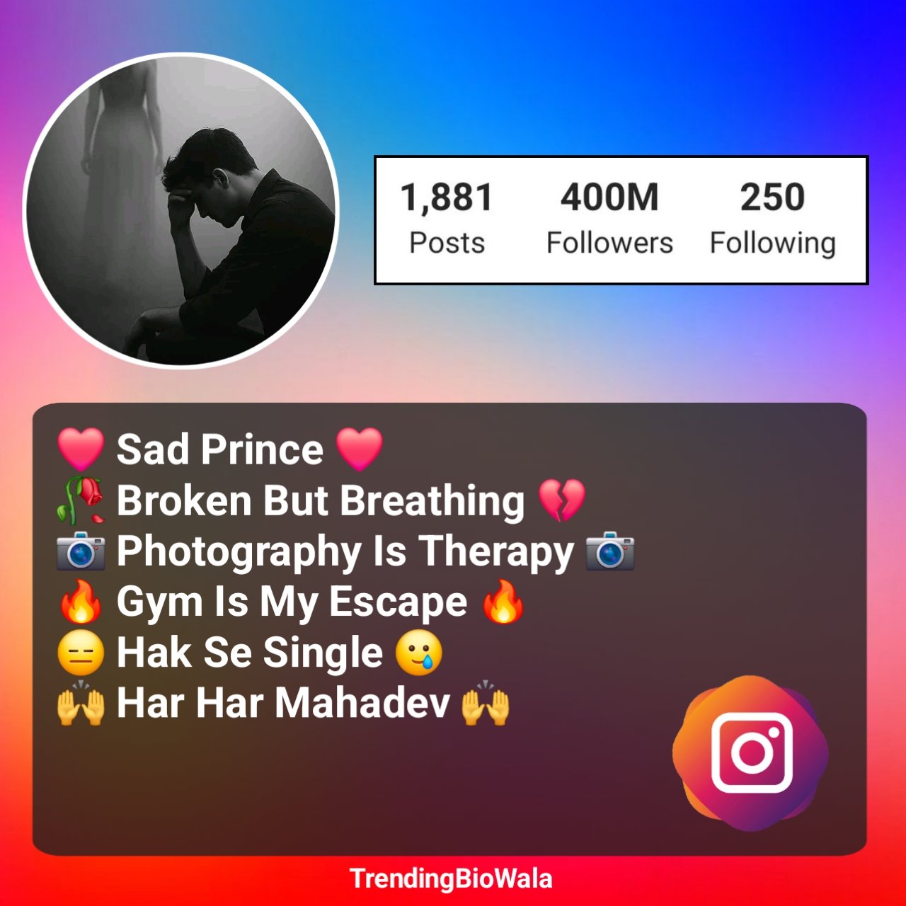 Sad Bio For Instagram